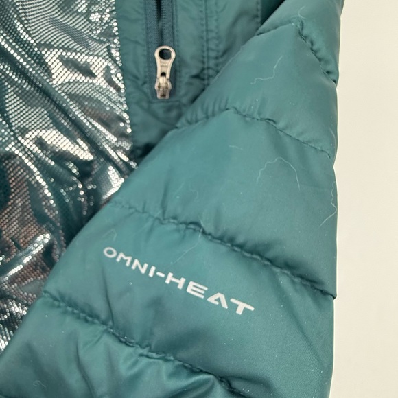Columbia Junction Puffer Jacket Large Forest Green Omni Heat Womens Zip Up - Picture 7 of 11